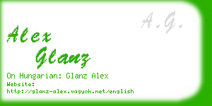 alex glanz business card